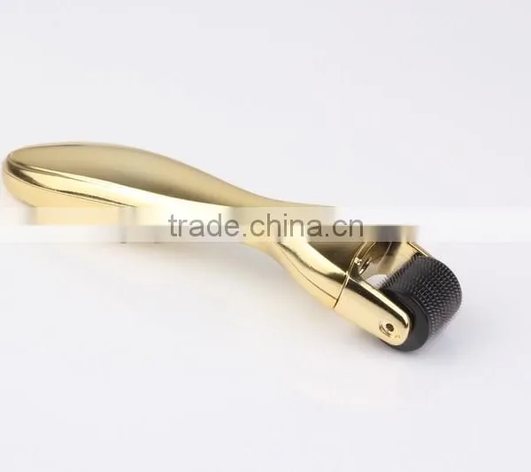 Golden Handle 600 Titanium Micro Needling Derma Roller Skin Rejuvenation photo-2