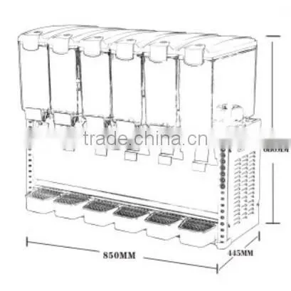 GRT - LYJ9L*6 6 Tank Chilled Juice Dispenser photo-2