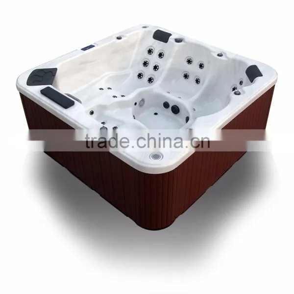 CE Certificate Whirlpool Bathtub Outdoor Economic Family Use Acrylic Bathtub Black photo-3