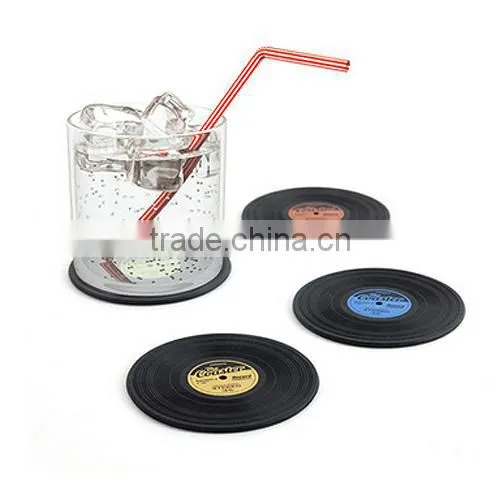 Factory Wholesale Set of 6 Vinyl Drink Coasters photo-2