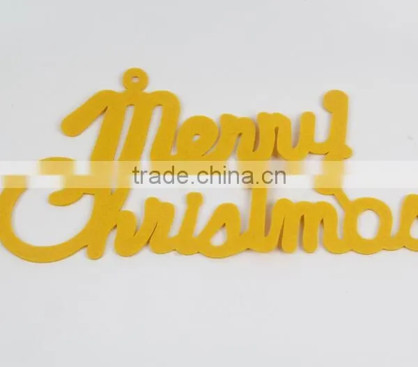 40cm Non-woven Fabrics Yellow English Letters Cards Merry Christmas Letters The Christmas Tree Decorations photo-5