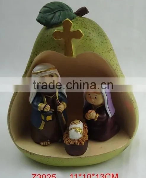 Polyresin 3d Baby Jesus Birth Craft Holy Family Figurines photo-4