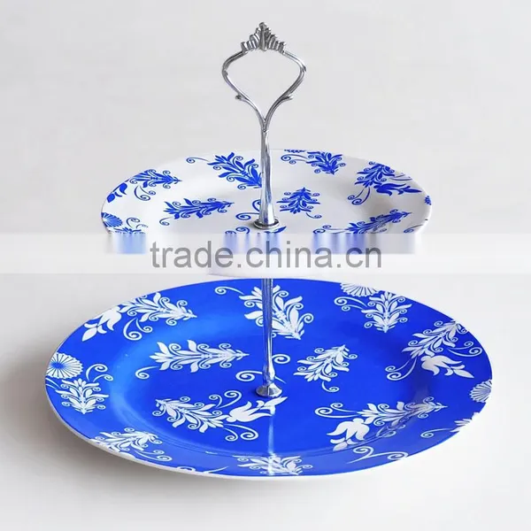 Porcelain Plate Ceramic Plate 2pcs Cake Plate Set photo-2