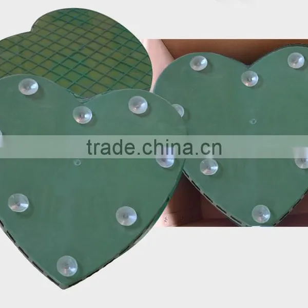Heart Shape Green Wedding Car Decoration Wet Floral Foam photo-5
