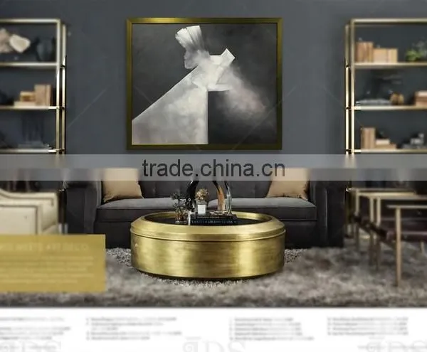 Customized New Design Framed Wall Painting With Gold Leaf photo-4