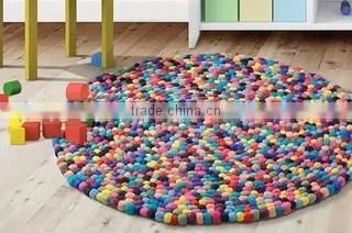 2017 Hot New Products Wholesale China Supplier Eco-friendly Baby Floor Mat Nepal Wool Felt Ball Rug Made in China photo-2