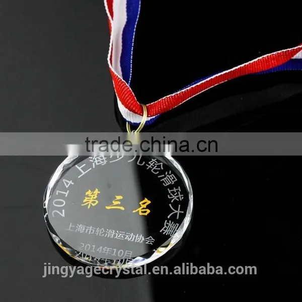 Jingyage Carved Novelty Crystal Gold Medals Clear Crystal Medal photo-4
