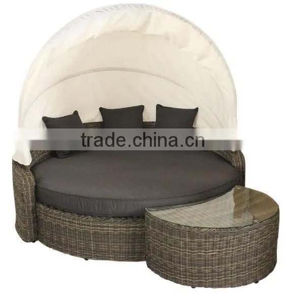 Outdoor Luxury Rattan Wicker Round Daybed Sunbed AE5101 photo-2