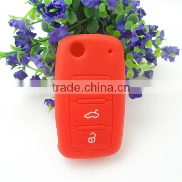 Black Silicone Key Case for Volkswagen 3 Buttons photo-3