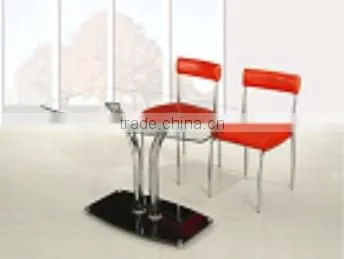 Modern Kitchen Round Table Dining Room Furniture Glass Dining Set photo-5