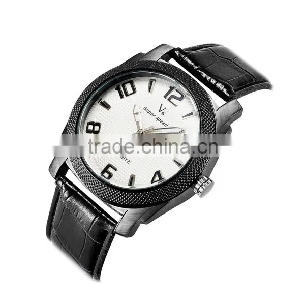 Classic Style Simple Face Contracted Watch Creative Quartz Leather Men's Business Wristwatch photo-4