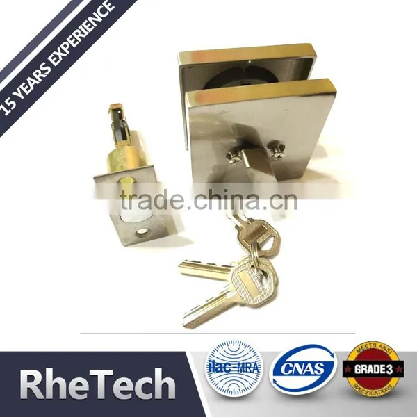 Square Cover ss Latch Adjustable Sliding Double Exterior Door Deadbolt Lock photo-3