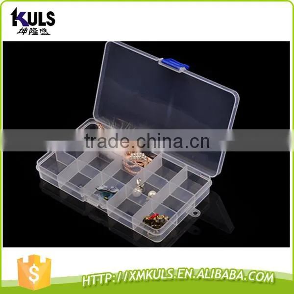 Transparent Rectangle Removable Plastic Jewelry Box Plastic Medicine Box photo-4