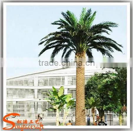 Factory Hot Sale Fake Large Outdoor Artificial Plastic Palm Trees Plants Palmier photo-3