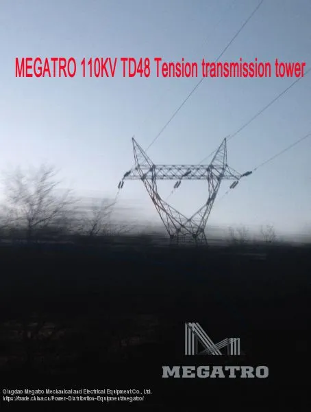MEGATRO 110KV TD48 Tension Transmission Tower photo-3