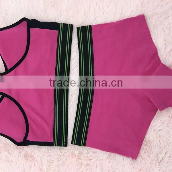 Rose Red Seamless Sports Bra Set/fashion Sports Bra and Panty Set photo-2