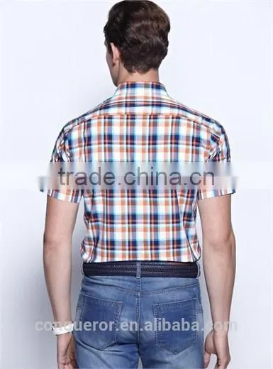 Egyptian Cotton Plaid Men Shirt SHL100 photo-3