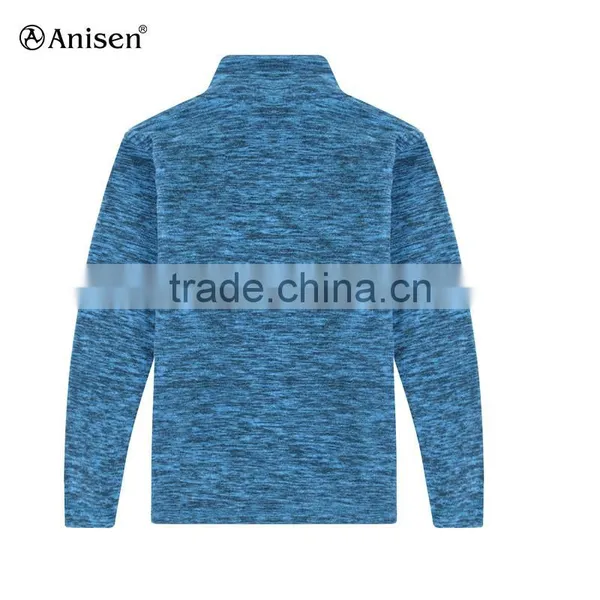 Online Shop 1/4 Zipper Round Collar Custom Fleece Men Hoodies photo-2