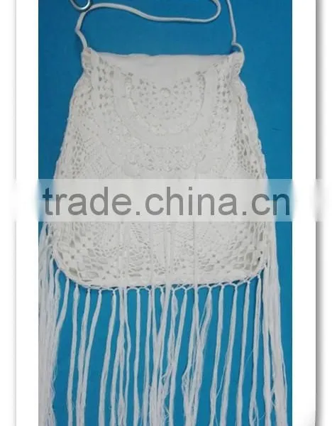 2015 New Latest Fashion Retro Classical Ladies Shoulder Bag With Tassels Handmade Braided Cotton Rope