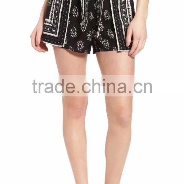MGOO Latest Design Beautiful Pattern Women Shorts Sublimation Printing Chiffon Jogger Pants photo-2