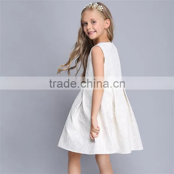 High-Grade Sleeveless Mother Daughter Matching Dress White Family Matching Clothing photo-4