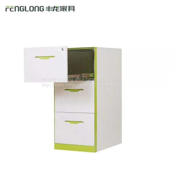 Steel Office Furniture Knock Down High Quality Luoyang Office Metal 3 Drawer File Cabinet photo-3