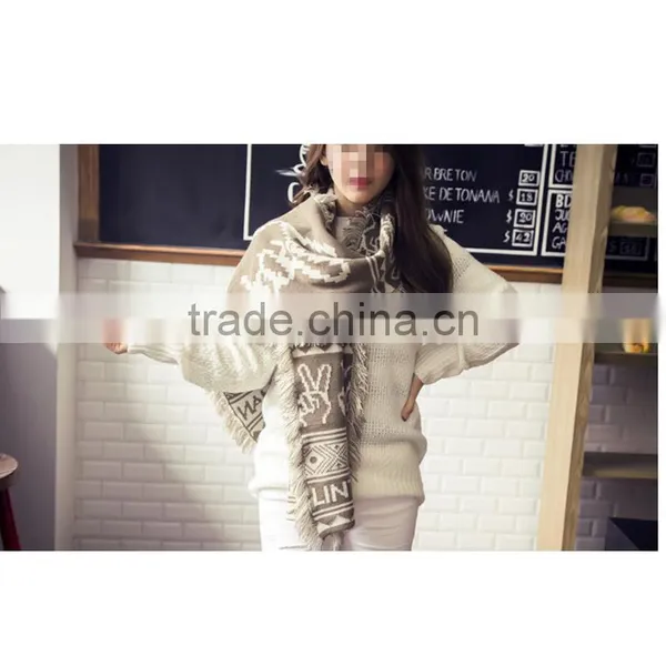 Korean Style Fashion Latest Design Long Acrylic Candy Color Choice Elegant Wear Shawl Scarf Womens photo-4