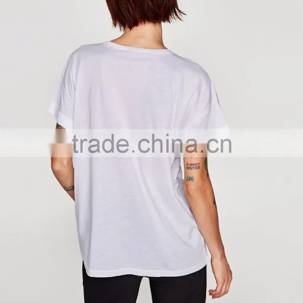 Guangzhou Shandao Factory OEM Customized 160g 100% Cotton Logo Printed Short Sleeve O-Neck Ladies New Design T Shirt photo-5