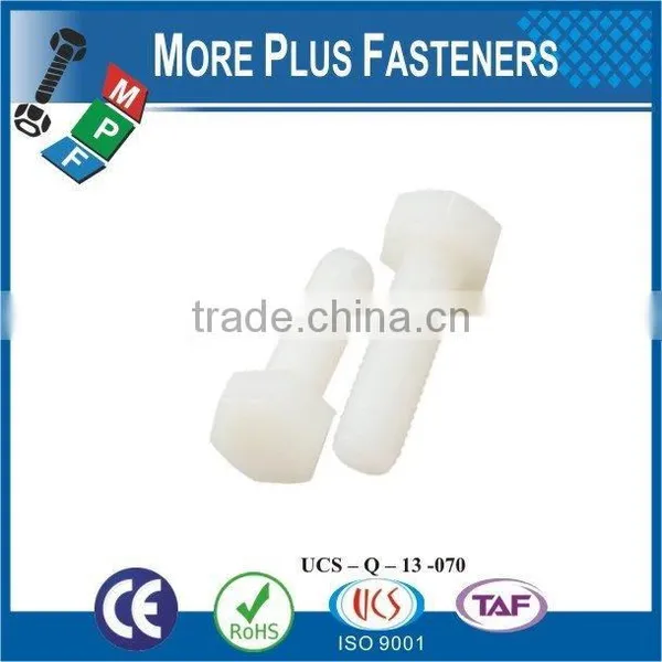 Made in Taiwan Quality Supplier Hex Head White Color Nylon Bolts Screw photo-2