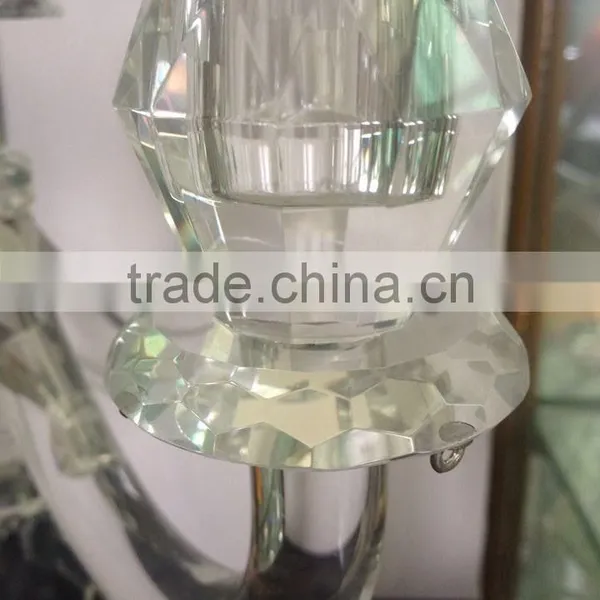 Hot Sale! Latest 34cm Multifunctional 5 Arms Crystal Candle Holder For Decoration photo-3