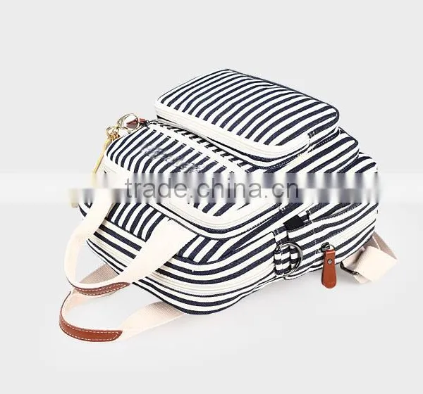 Double Shoulder Customer Print Canvas Back Pack for Women photo-2