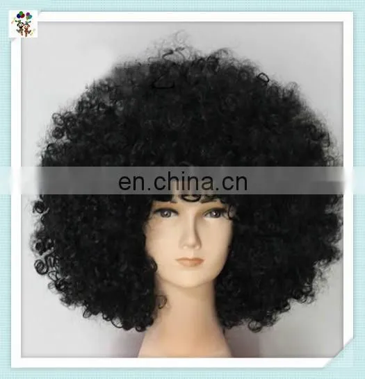 Cheap Colors Synthetic Party Sports Fan Big Curly Afro Wigs HPC-0014 photo-4