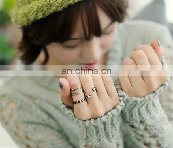 Kunckle Sets Ring Open Cuff Rings Sets Finger Ring Jewellery