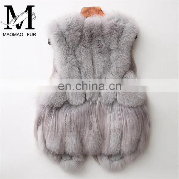 Popular Lovely Fox Fur Vest Beautiful Good Quality Girl Fox Short Fur Vest photo-4