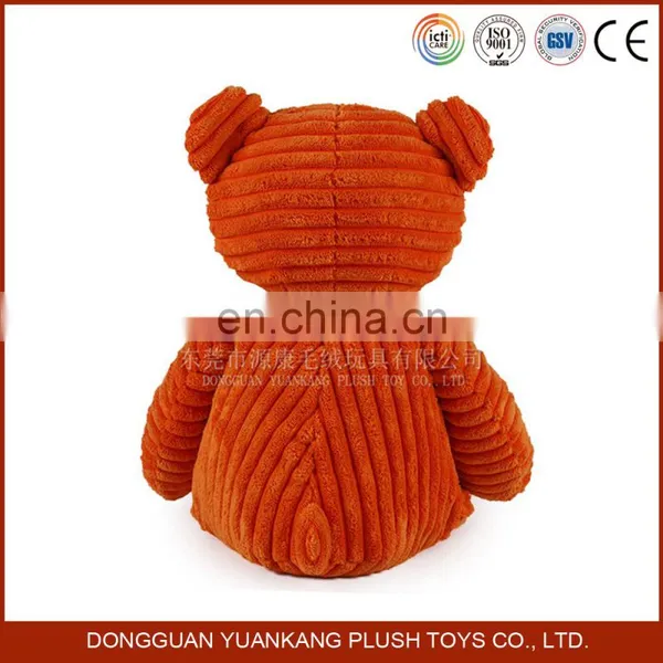 Chubby Plush Orange Fabric Fat Bear photo-5