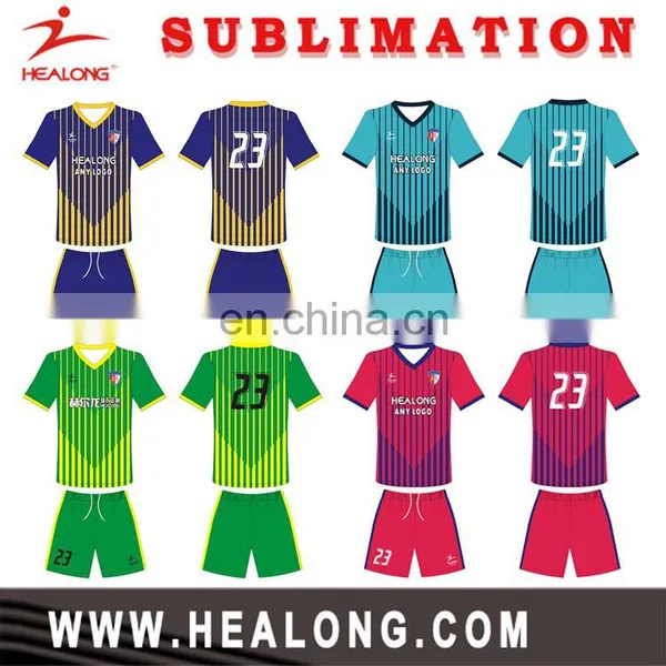 2015 Thailand Original Sublimation Soccer Uniform, Quick Dry Sublimated Soccer Jersey for Man photo-5