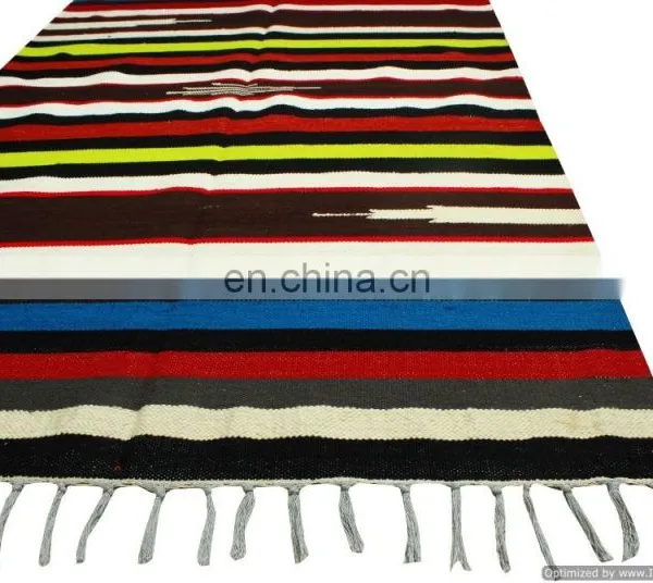 Indian Wool Throw Woven Rugs Hippie Home Decorative Carpet Runner photo-2