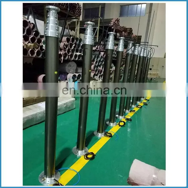6 Meter Light Weight Portable Hand Pump Locking Pneumatic Telescopic Mast for Meteorology Use photo-3
