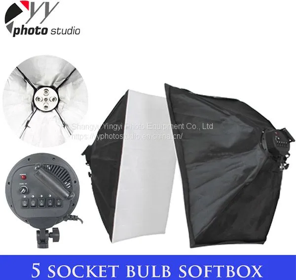 Continuous 5 Heads Softbox Light Socket YL107,Studio Lightings photo-5