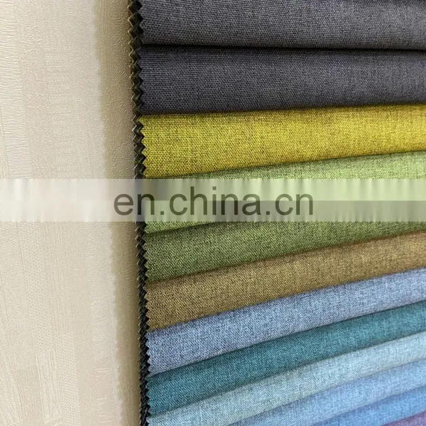 Sofa Fabric High Quality Upholster 100% Polyester Woven Trending Products Coating Sofa Linen Look Fabric photo-3