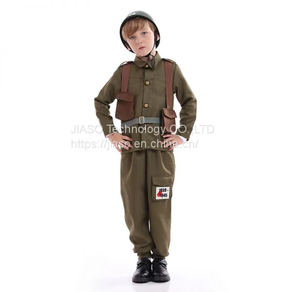 Wholesale Customized Medieval Costume World War 2nd Soldiers Costume for Kids