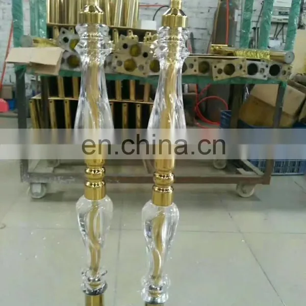 Stair Railing Stainless Steel Acrylic Handrail Post Titanium Satin or Mirror photo-3