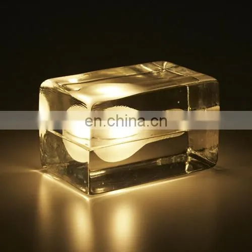 Modern Contemporary Hotel Bedroom Table Lamps With Glass Shades LED Ice Cube Table Lamp photo-4