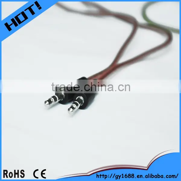 Fabric Braid Car Audio Video 3.5mm AUX Cable
