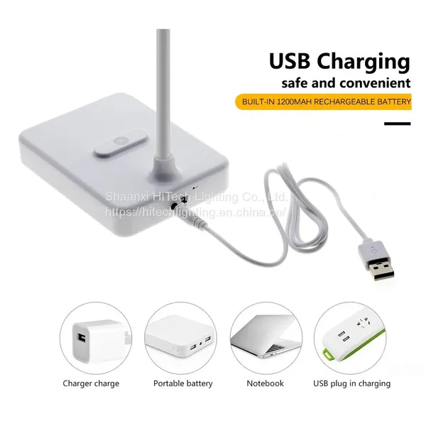 LED Desk Lamp 3 Mode Color Lighting Adjustabale Brightness Rechargeable USB LED Reading Lamp Eye Protection Study Light photo-5