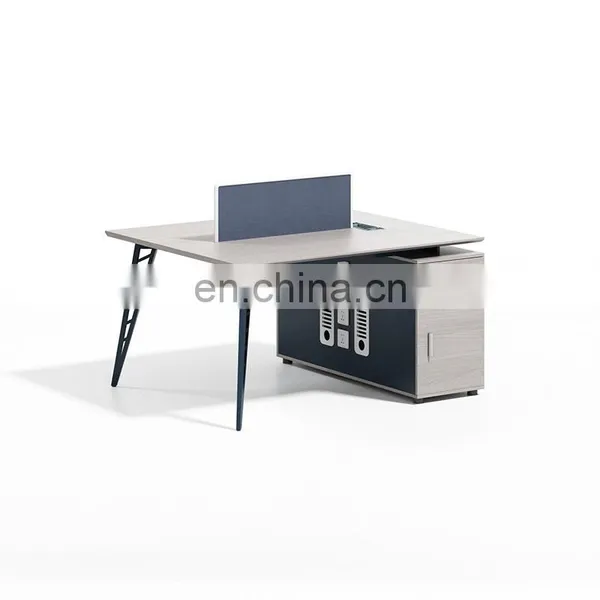 Contemporary Luxury Office Furniture High Tech Metal Wood Table Modern Executive Computer Office Desks With Drawer photo-5