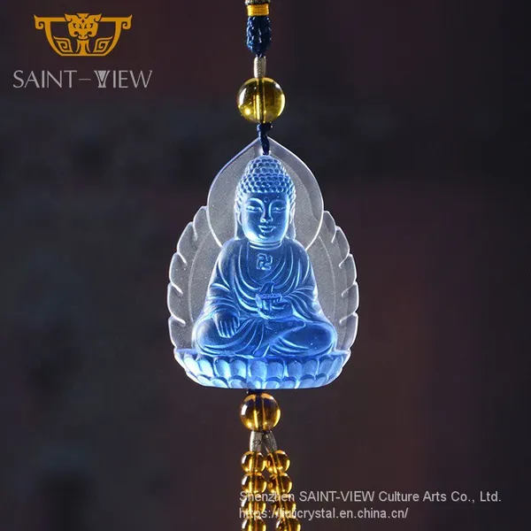 Colored Glass Luxury Rearview Cabbage Car Charm Hanging Pendant Large Size photo-2
