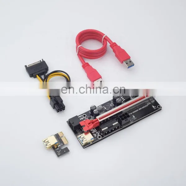 VER009S PCI-E 1X to 16X LER Riser Card VER 009S 009s Card Extender PCI Express Adapter USB 3.0 Cable Power VER009S Plus Riser photo-3