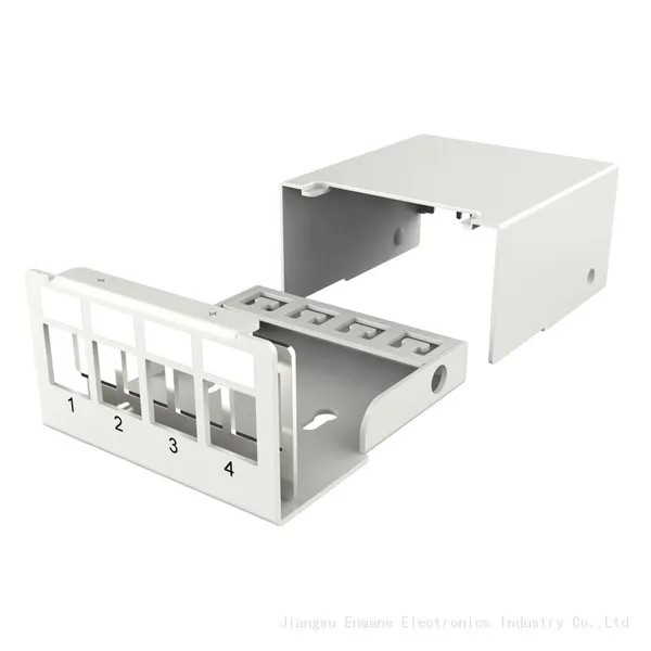 Enmane 1U 4 Port STP Network Surface Blank Patch Panel Box photo-4