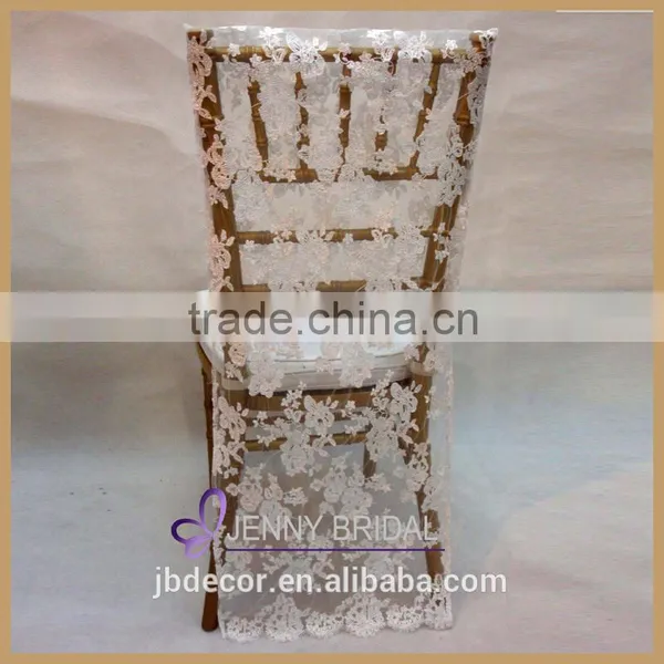 C174F1 White Elegant Chair Sashes Lace Chair Covers Wedding photo-4